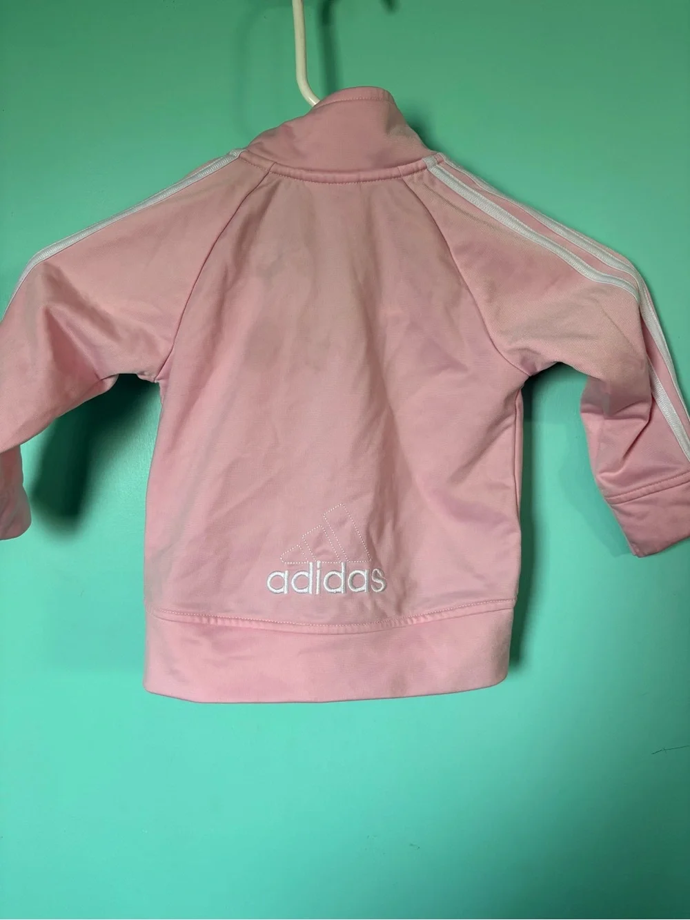 adidas Little Girls Pink Zip-Up Track Jacket
